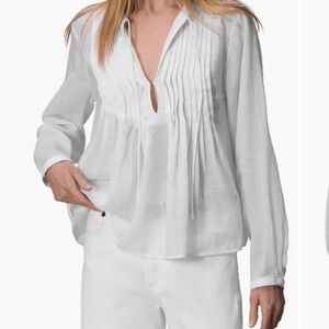 rag & bone Amaris Pintuck Ramie Top